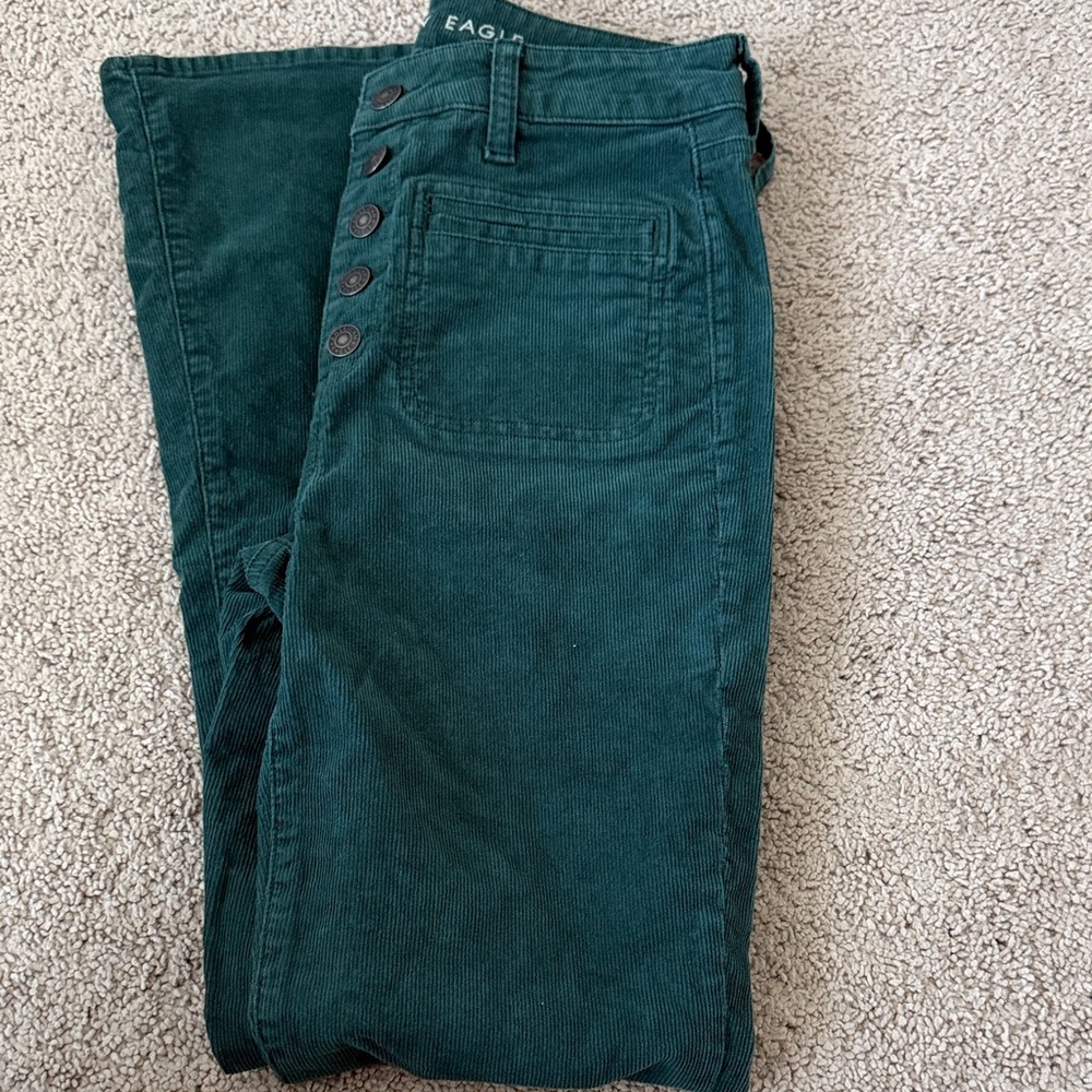 American Eagle Outfitters Teal Corduroy Pants